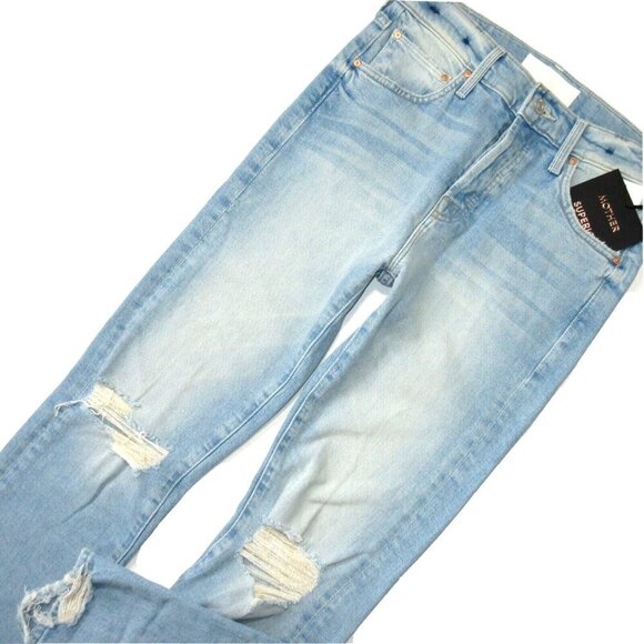 NWT Mother Superior Scrapper Ankle in Bless You, Again! Straight Crop Jeans 31 - Picture 2 of 5
